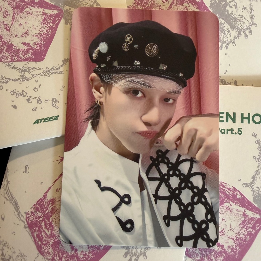 ATEEZ WOOYOUNG Golden Hour Part 5 Pop Up Random Trading Card Photocard